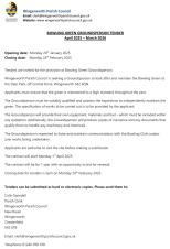 Tender Notice Bowling Green Grounds Person 2025/26